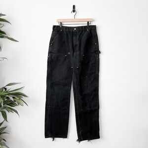 Vintage 90's Carhartt Double Knee Duck Canvas Pants Made In USA B01